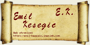 Emil Kesegić vizit kartica